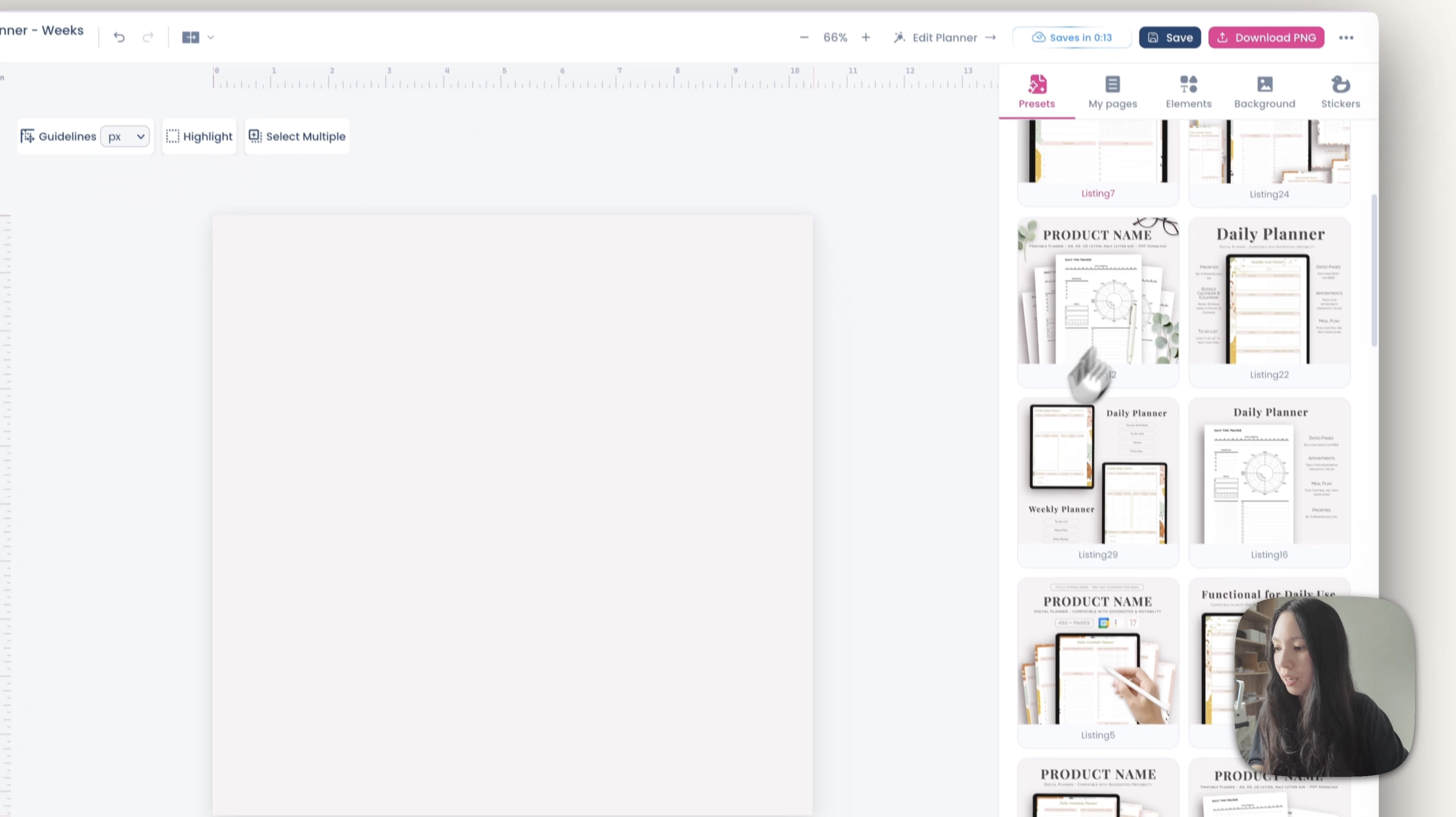 A finished listing image ready to download as a PNG