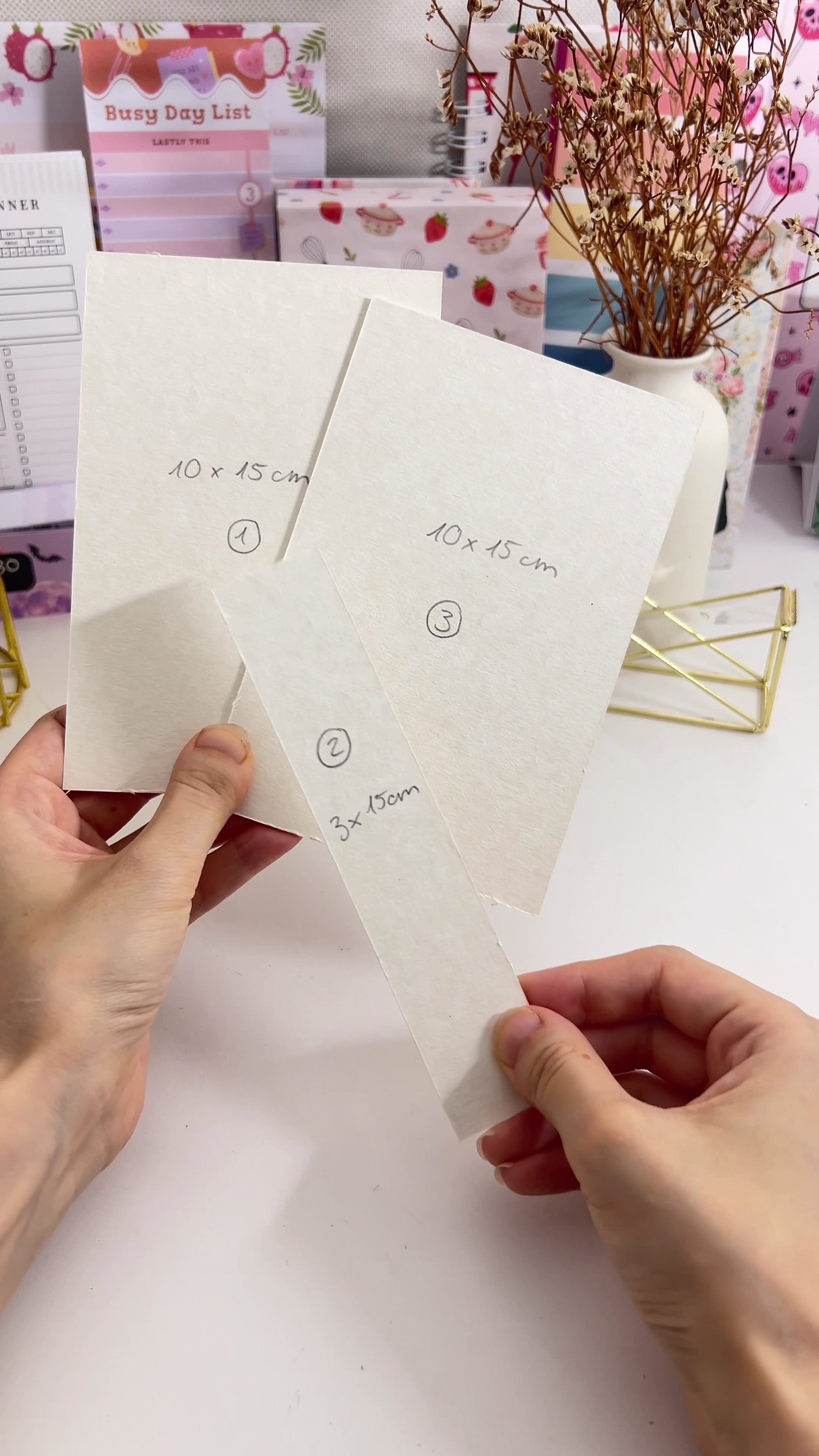 Cutting chipboard pieces for the front, spine and back of the cover