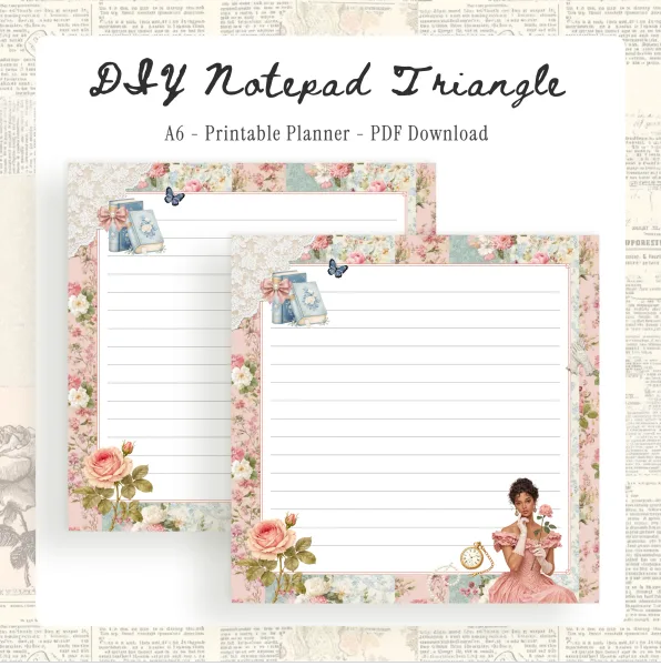 Regency Scrapbook DIY Triangle Notepad